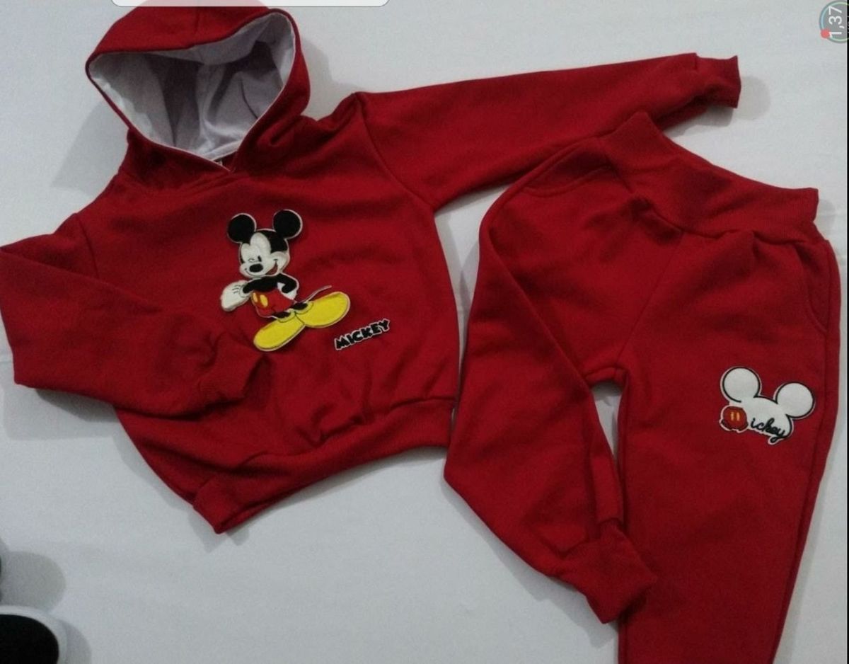 conjunto moletom infantil mickey