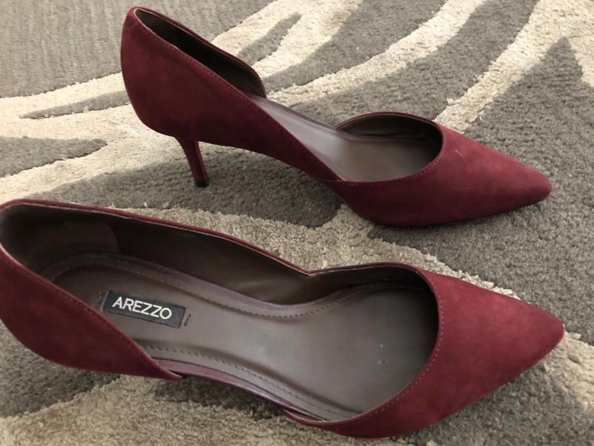 scarpin vinho arezzo