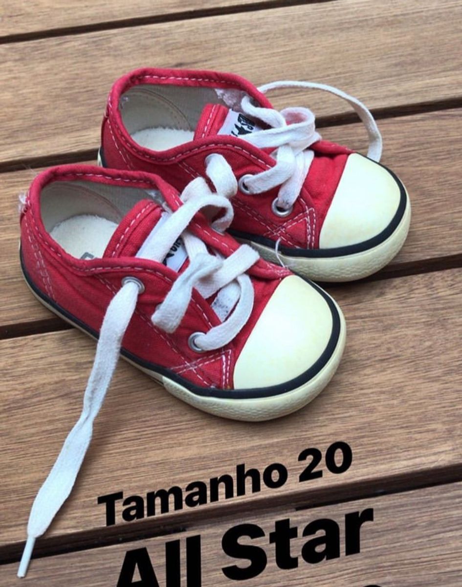 all star infantil tamanho 20