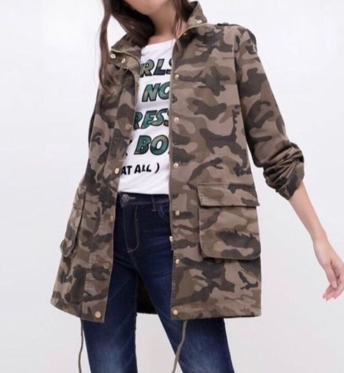 parka camuflada feminina mercado livre