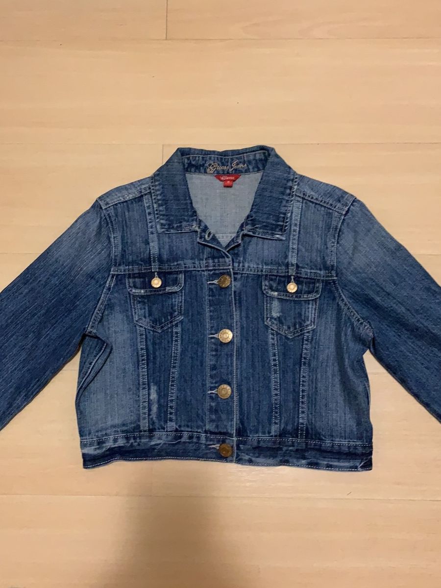 jaqueta jeans guess feminina