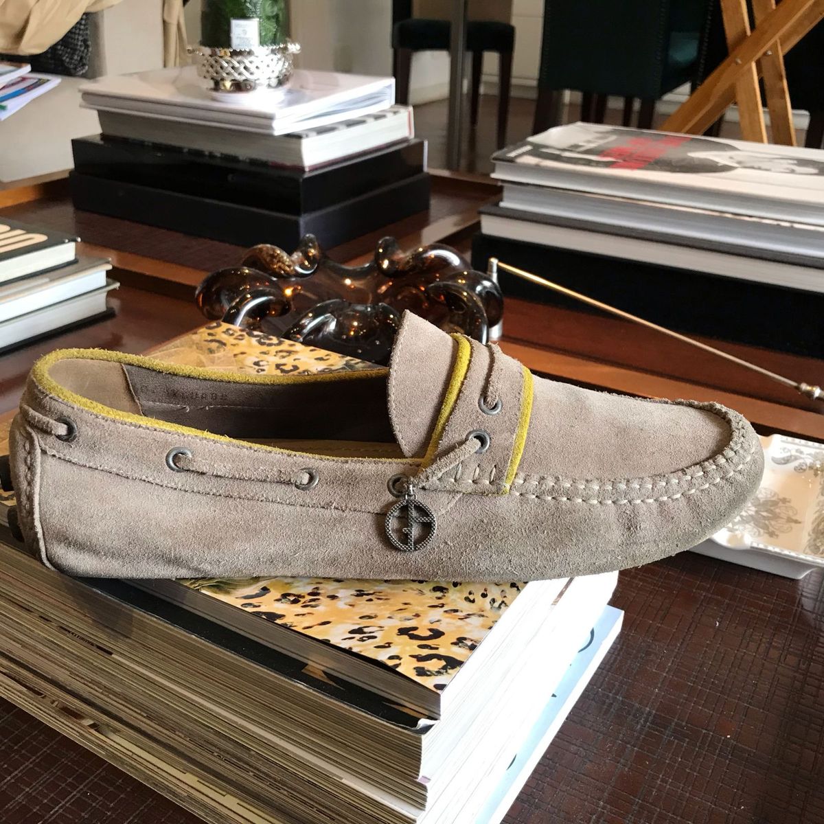 mocassim armani masculino