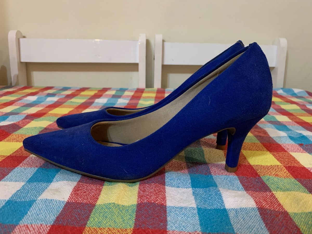 sapato scarpin azul