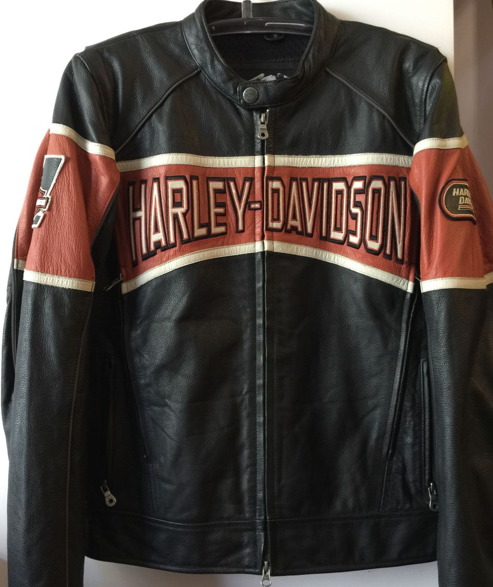 jaqueta de couro harley davidson usada