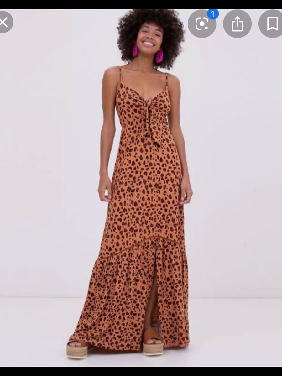 vestido longo da renner
