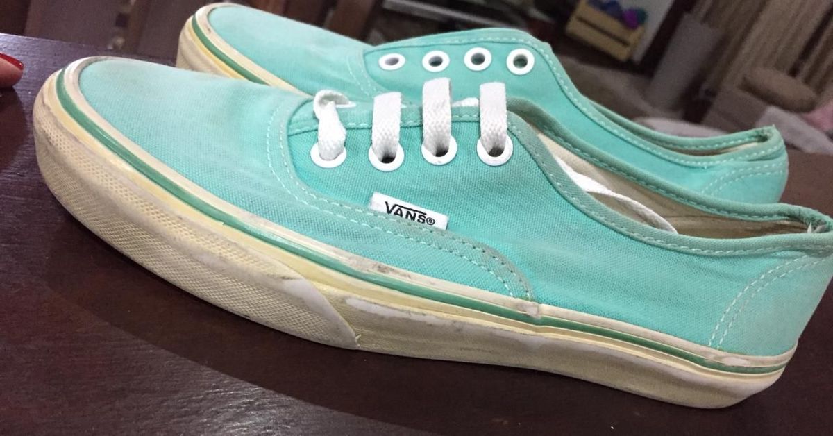 vans verde agua e cinza