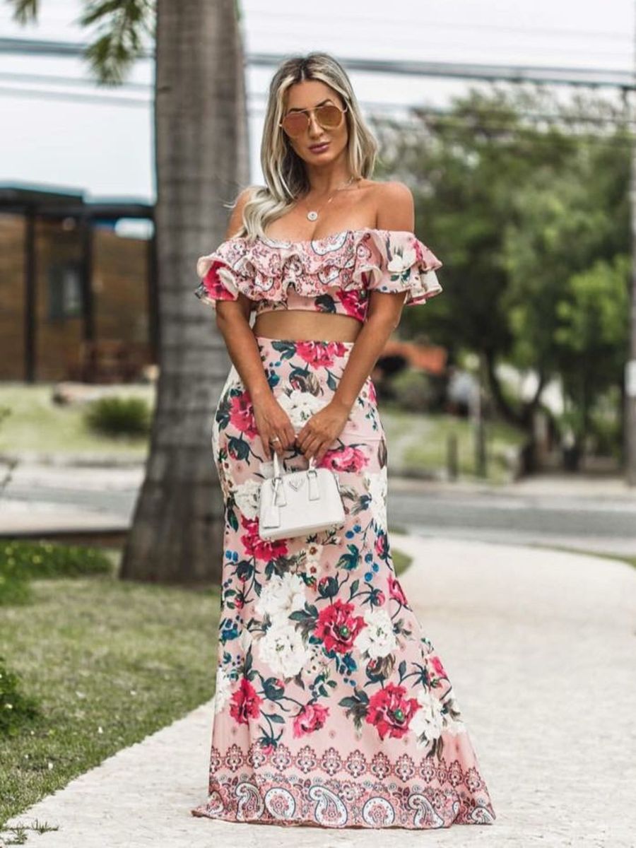 saia longa florida com cropped