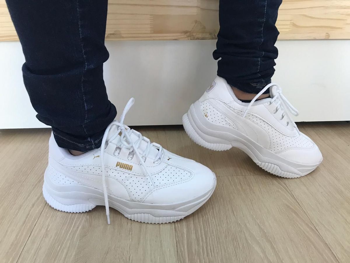 puma branco plataforma