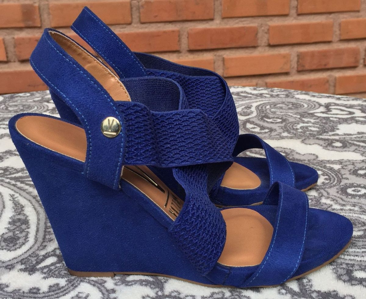 sandalia anabela vizzano azul