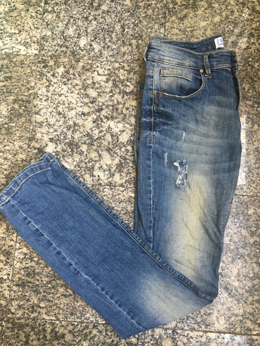 calça jeans masculina rasgado renner