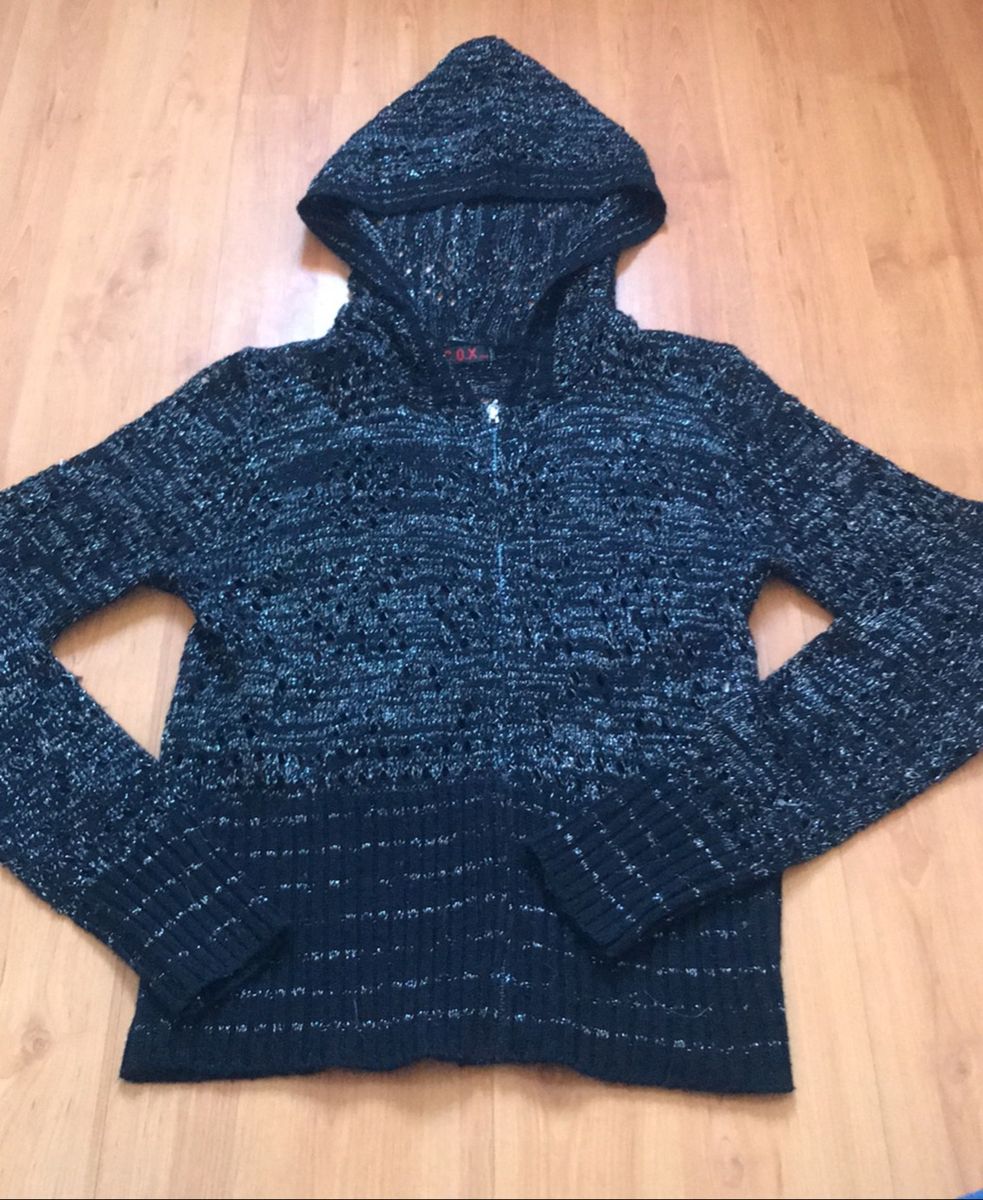 casaco tricot preto feminino