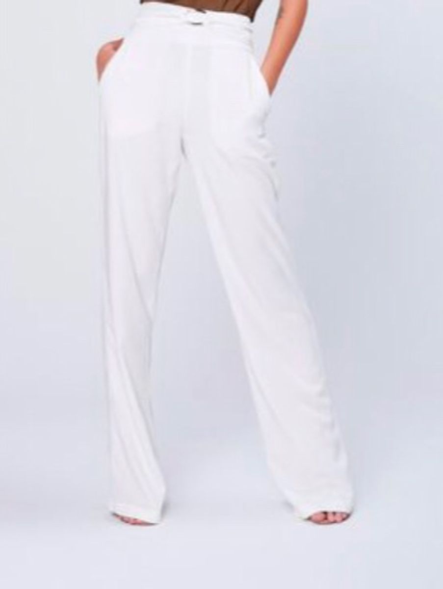 calça branca feminina damyller