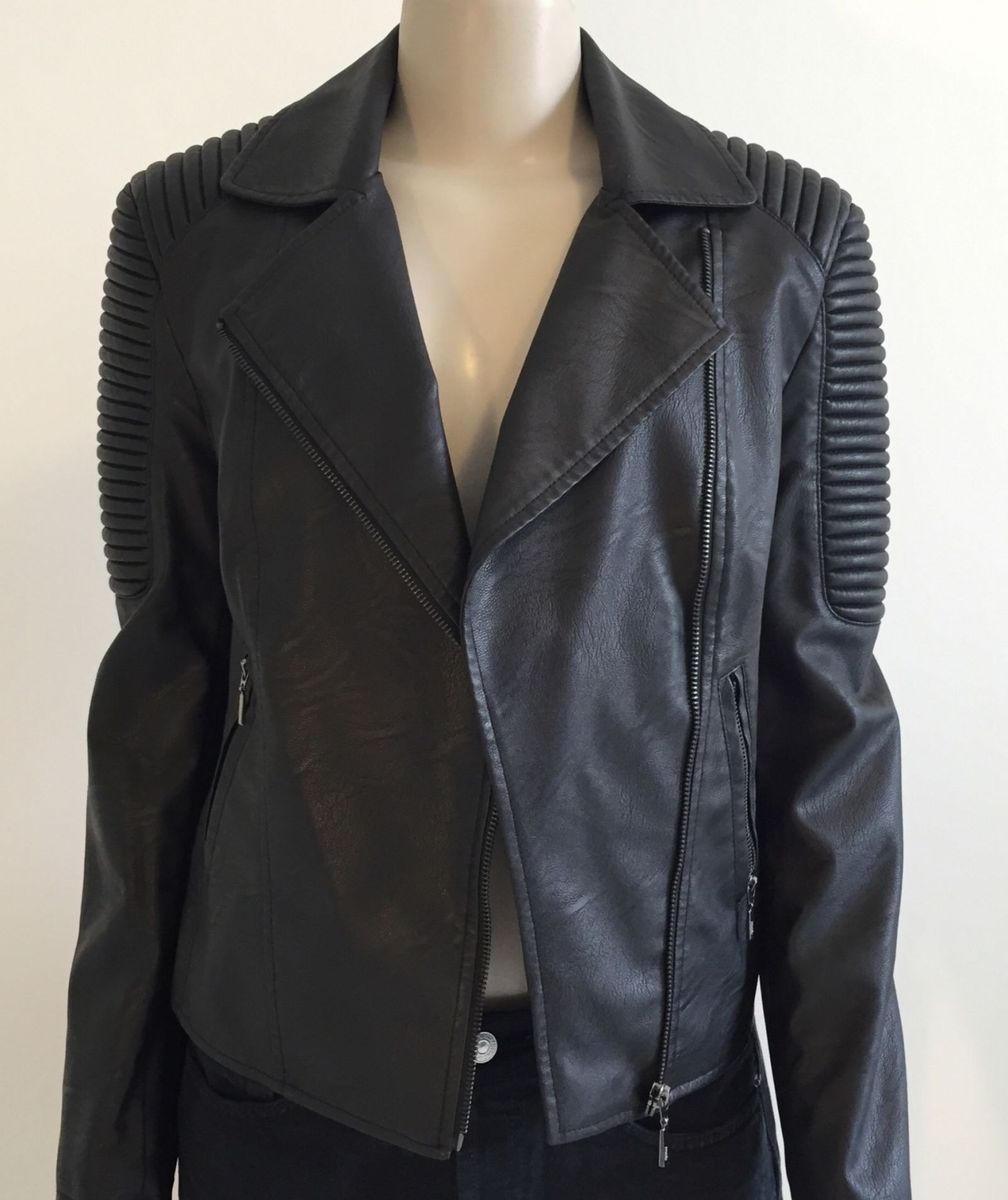 jaqueta de couro feminina c&a
