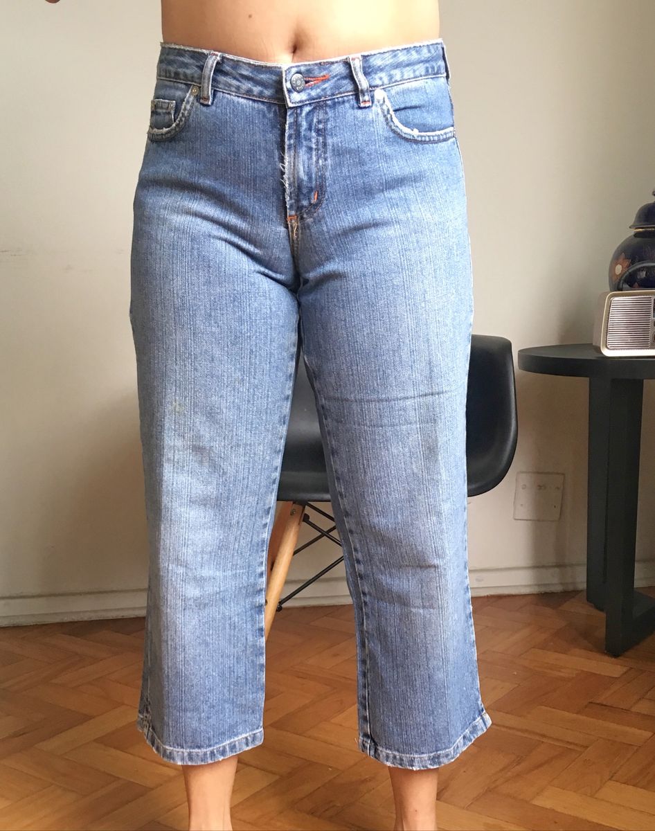 calça larga feminina curta