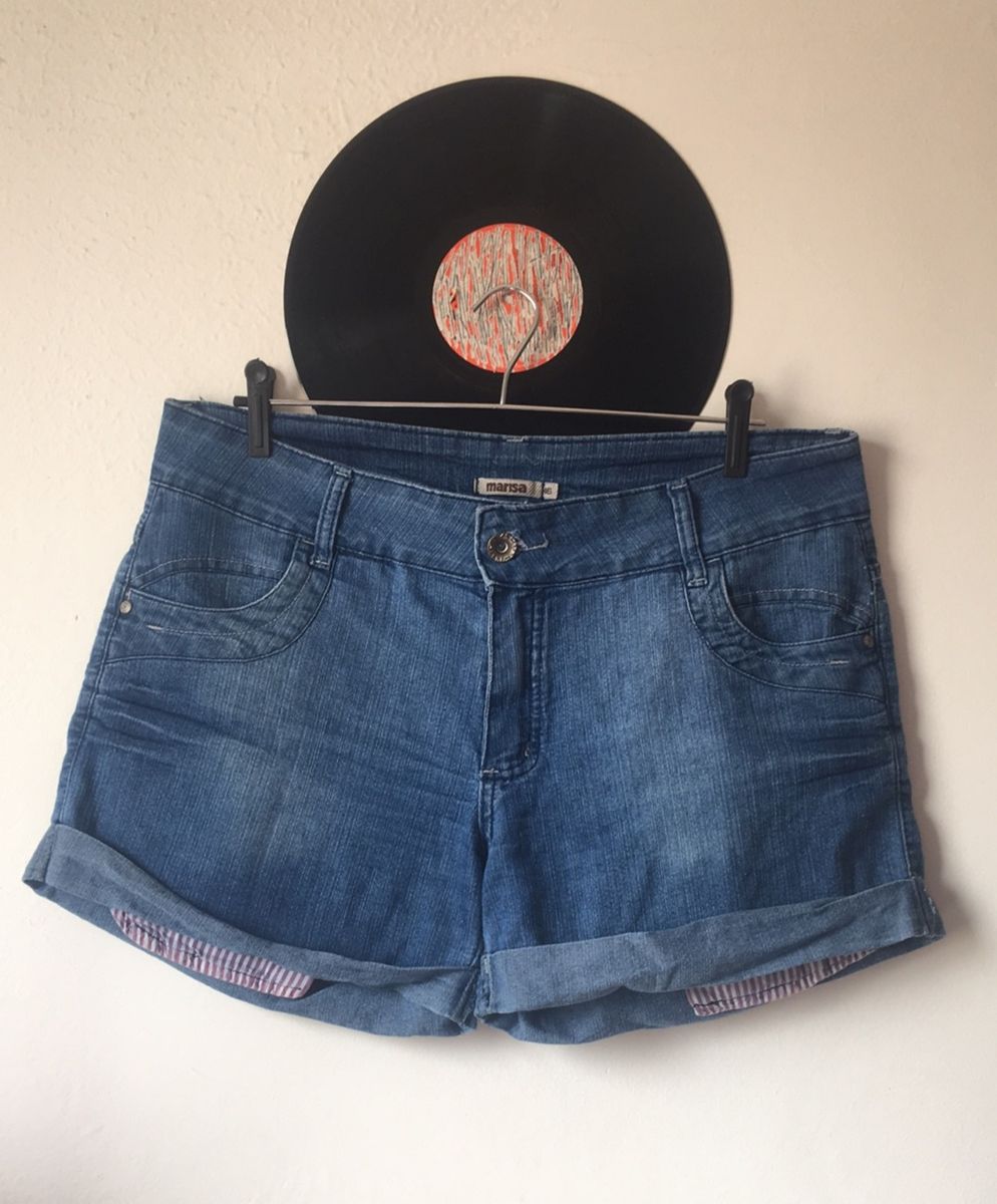short curto cintura alta jeans