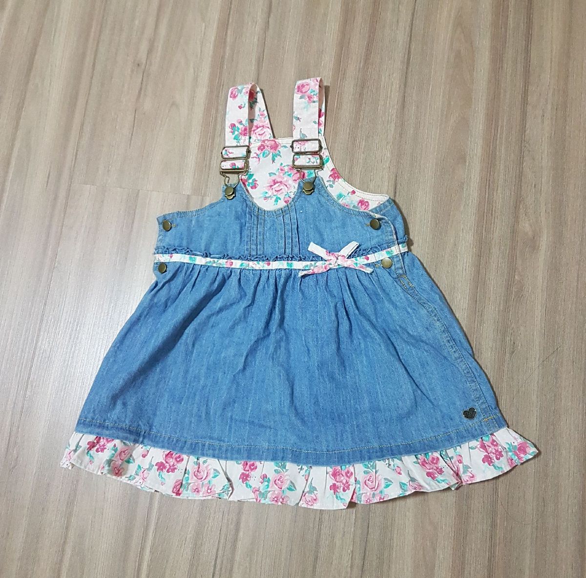 vestidinho jeans infantil