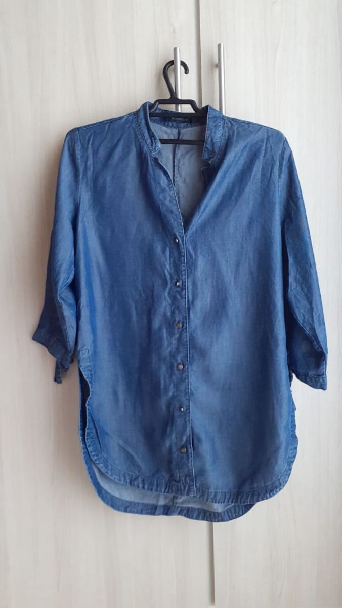 camisa jeans feminina damyller