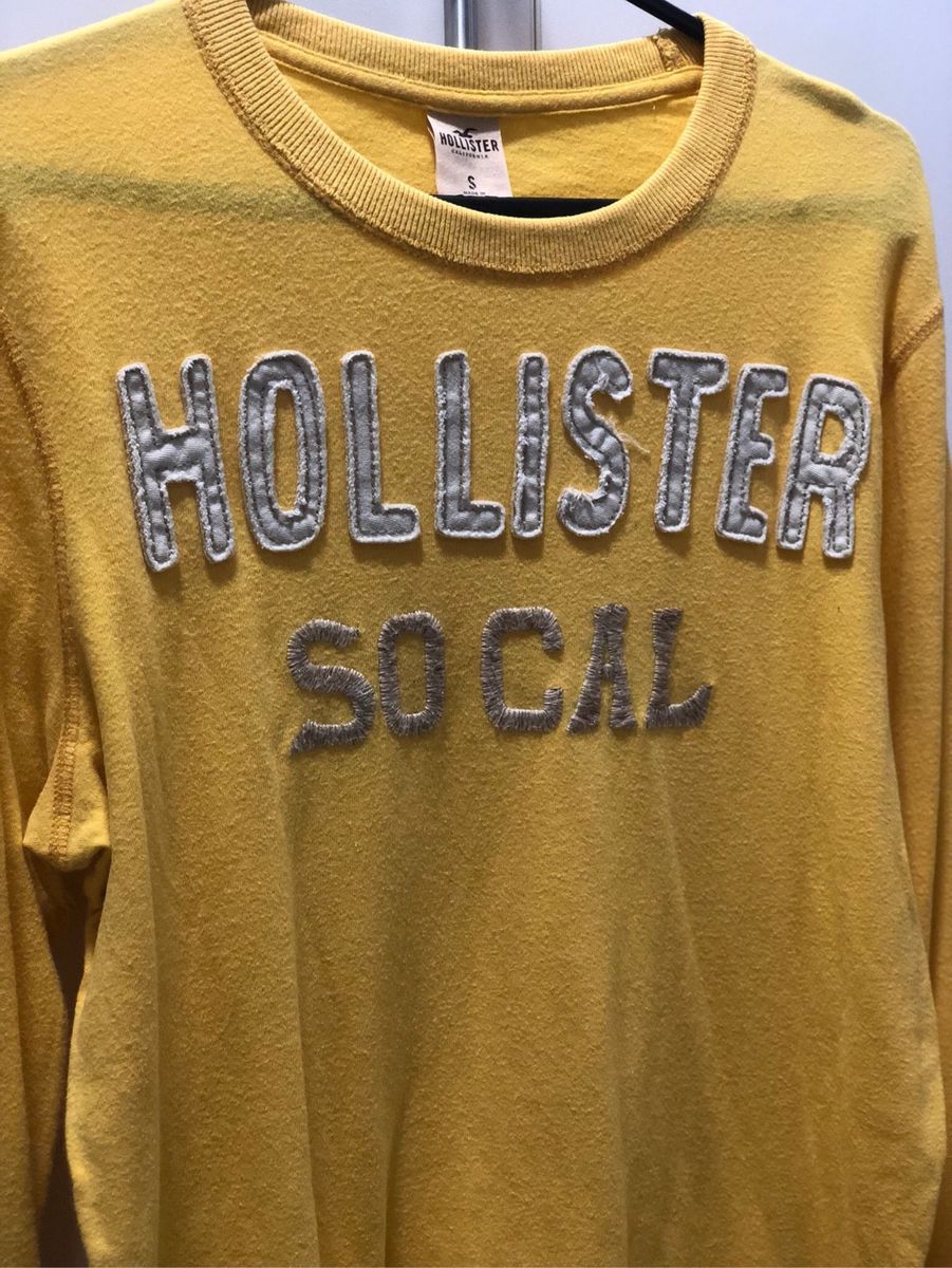 moletom hollister amarelo