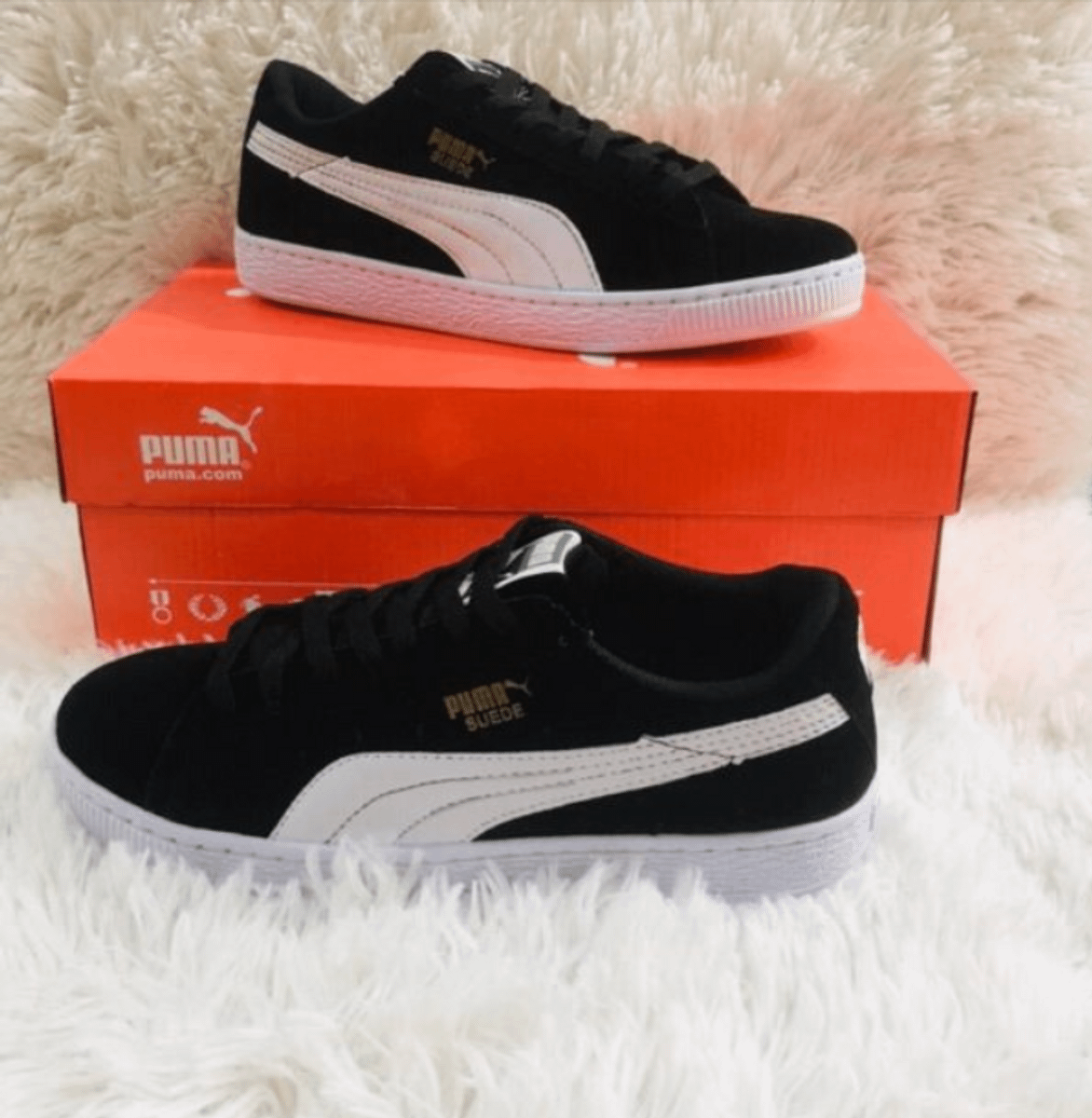 tenis puma suede preto feminino