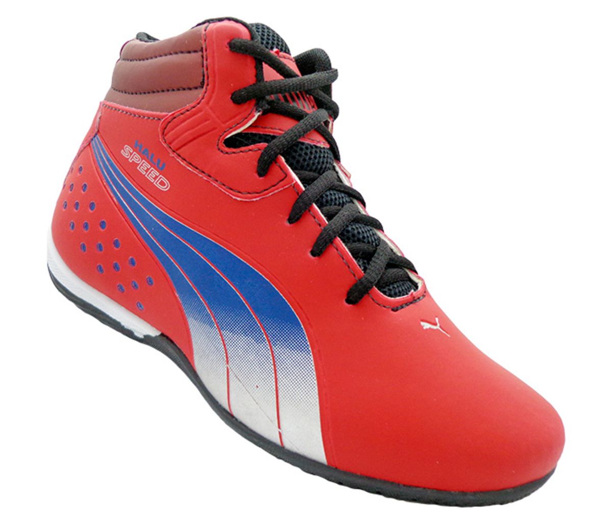 tenis puma vermelho cano alto