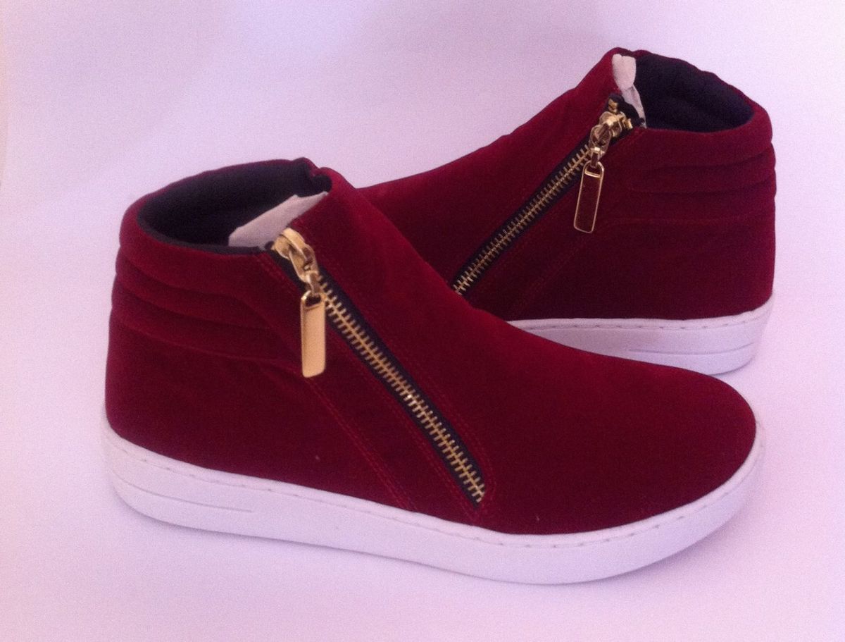 tenis cano alto feminino com ziper