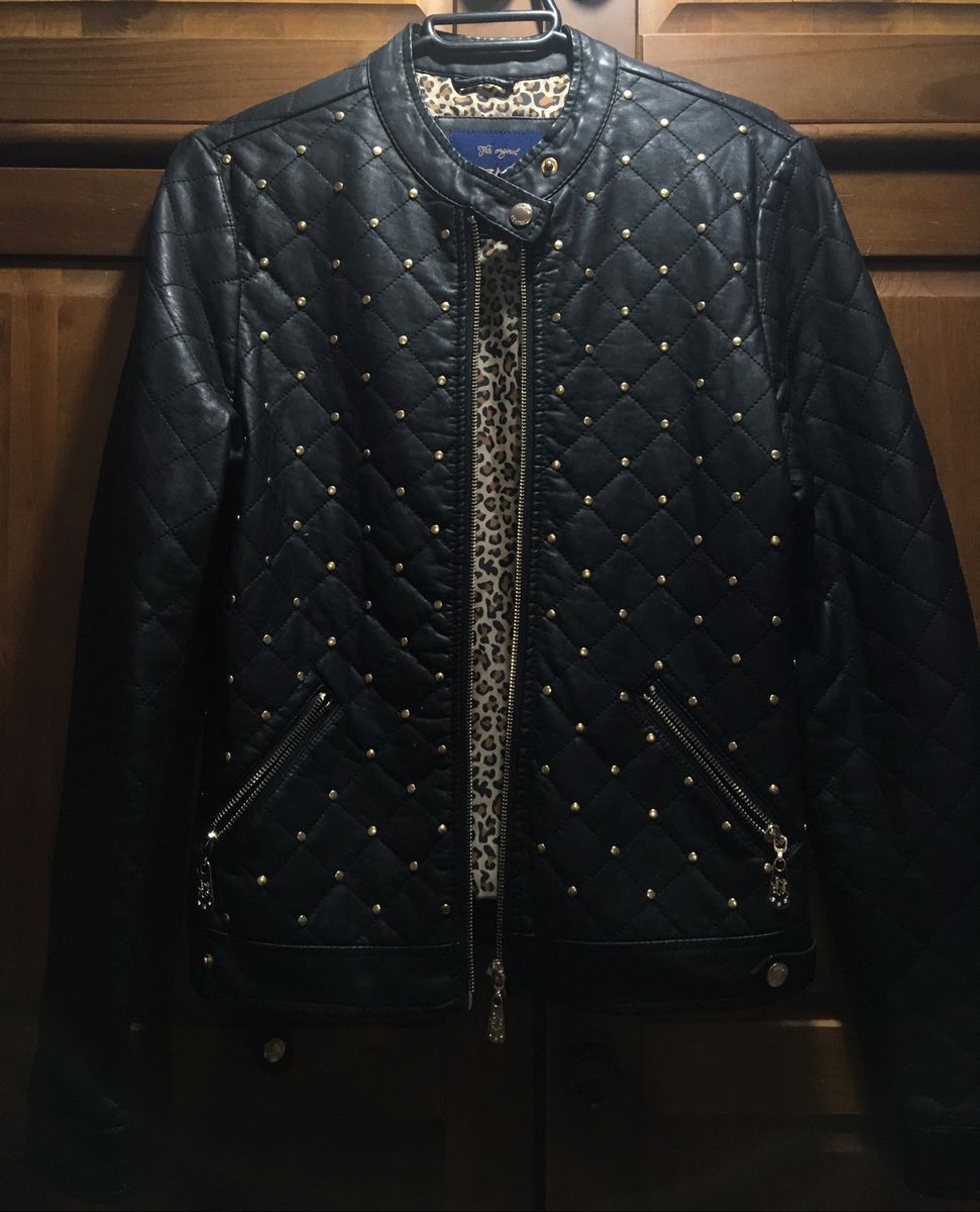 jaqueta de couro planet girl