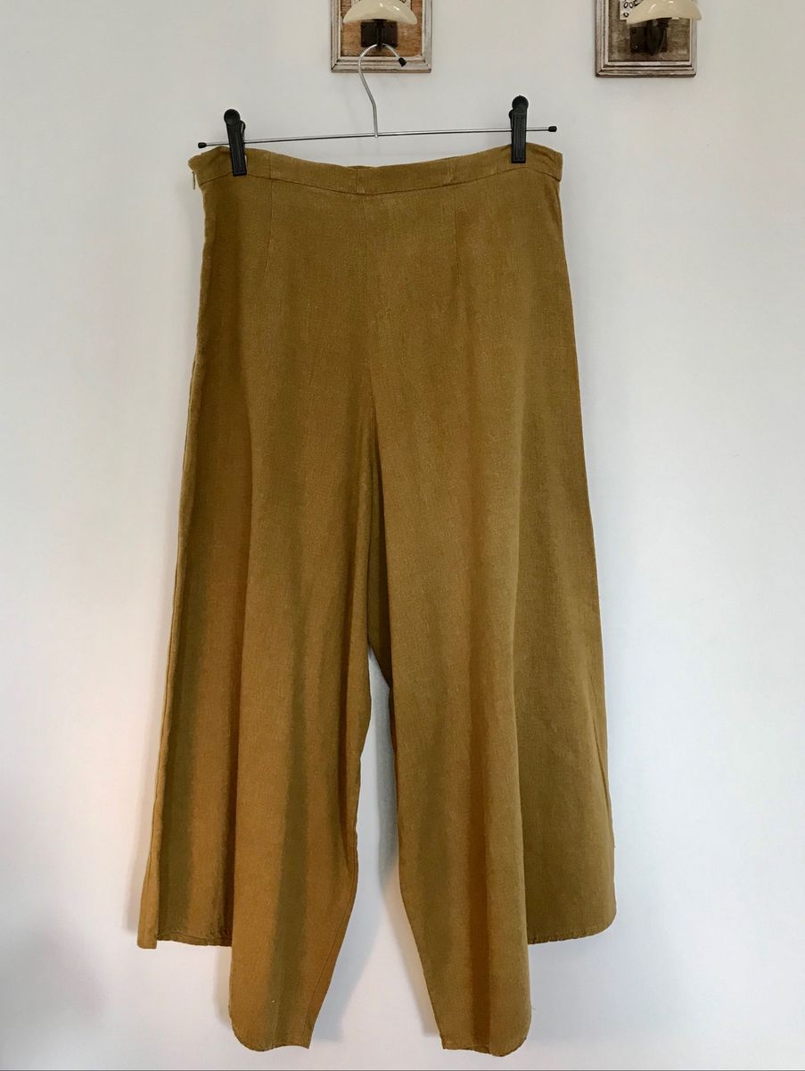 calça de linho feminina zara