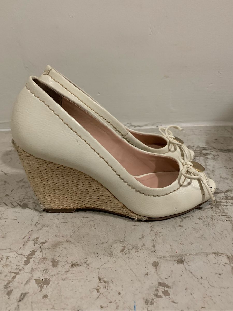 sapato branco plataforma