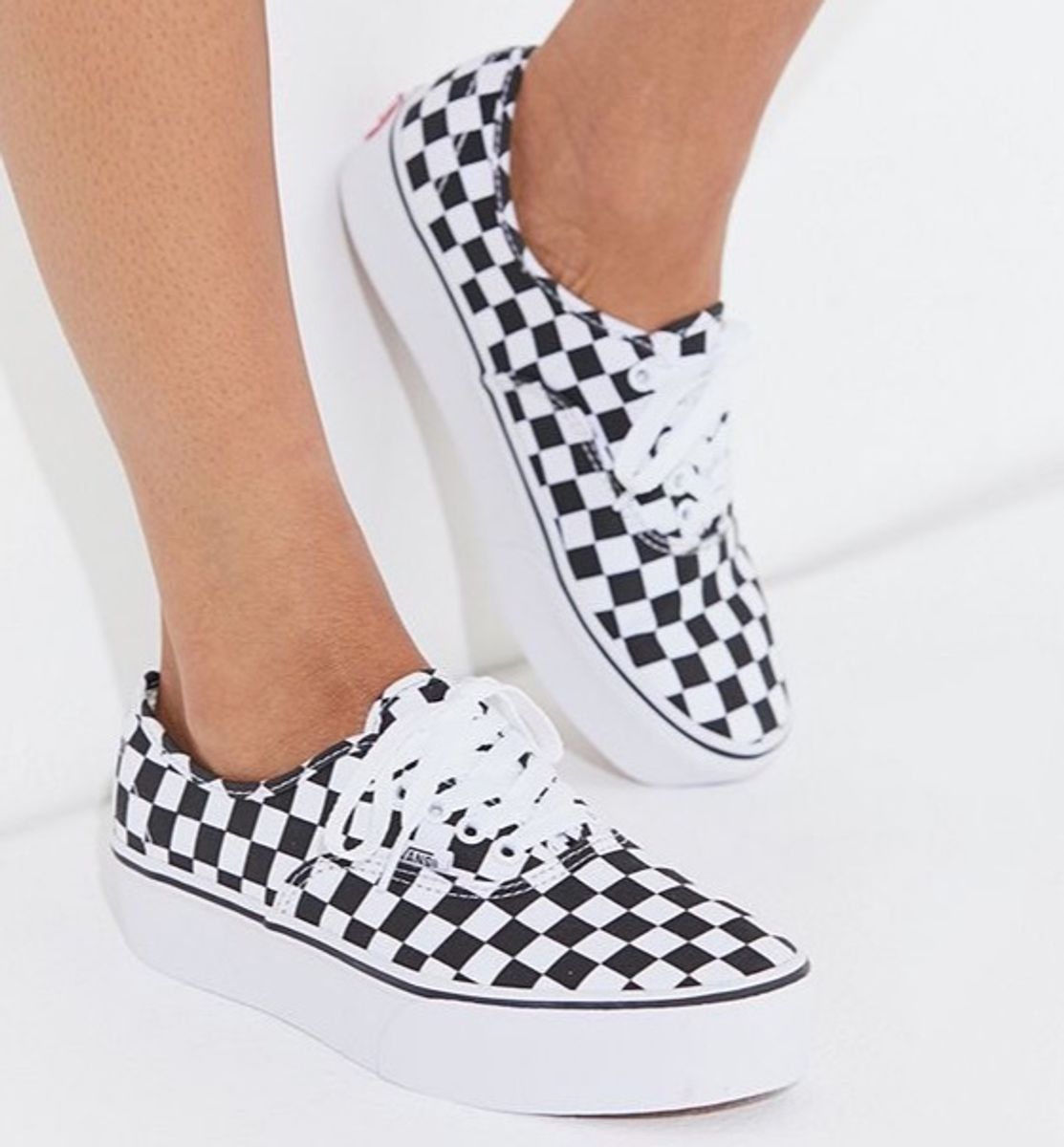 vans sem cadarço quadriculado