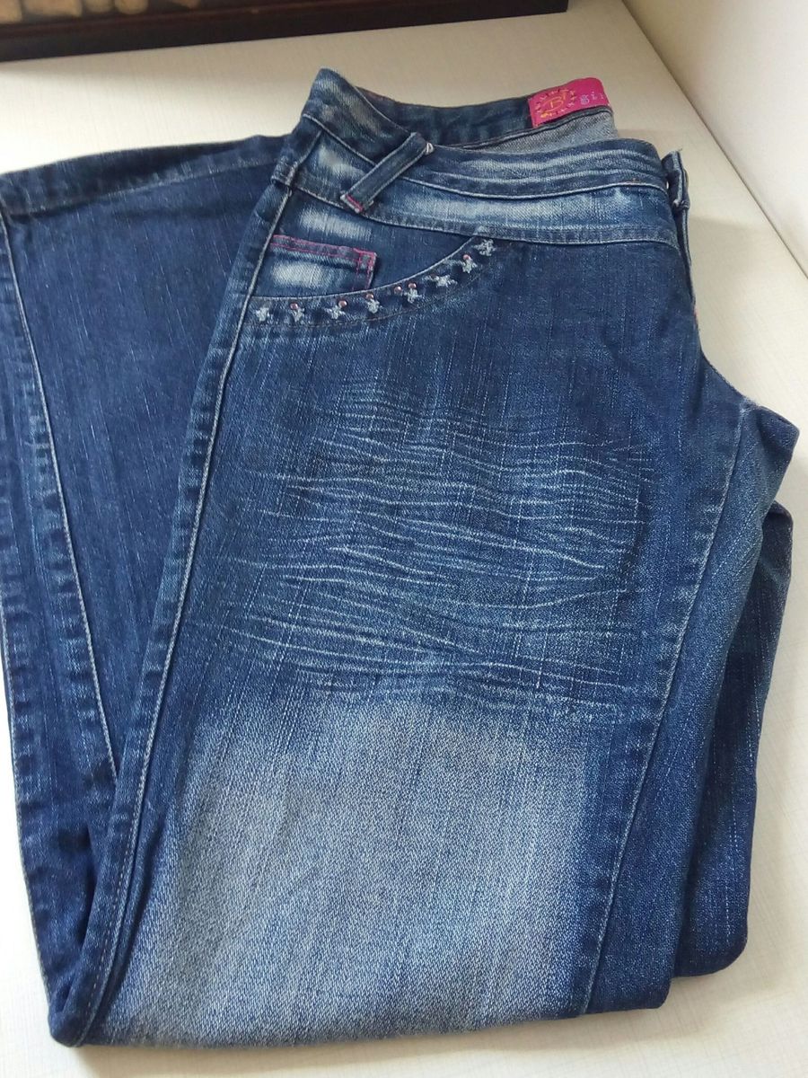 calça boxer jeans feminina