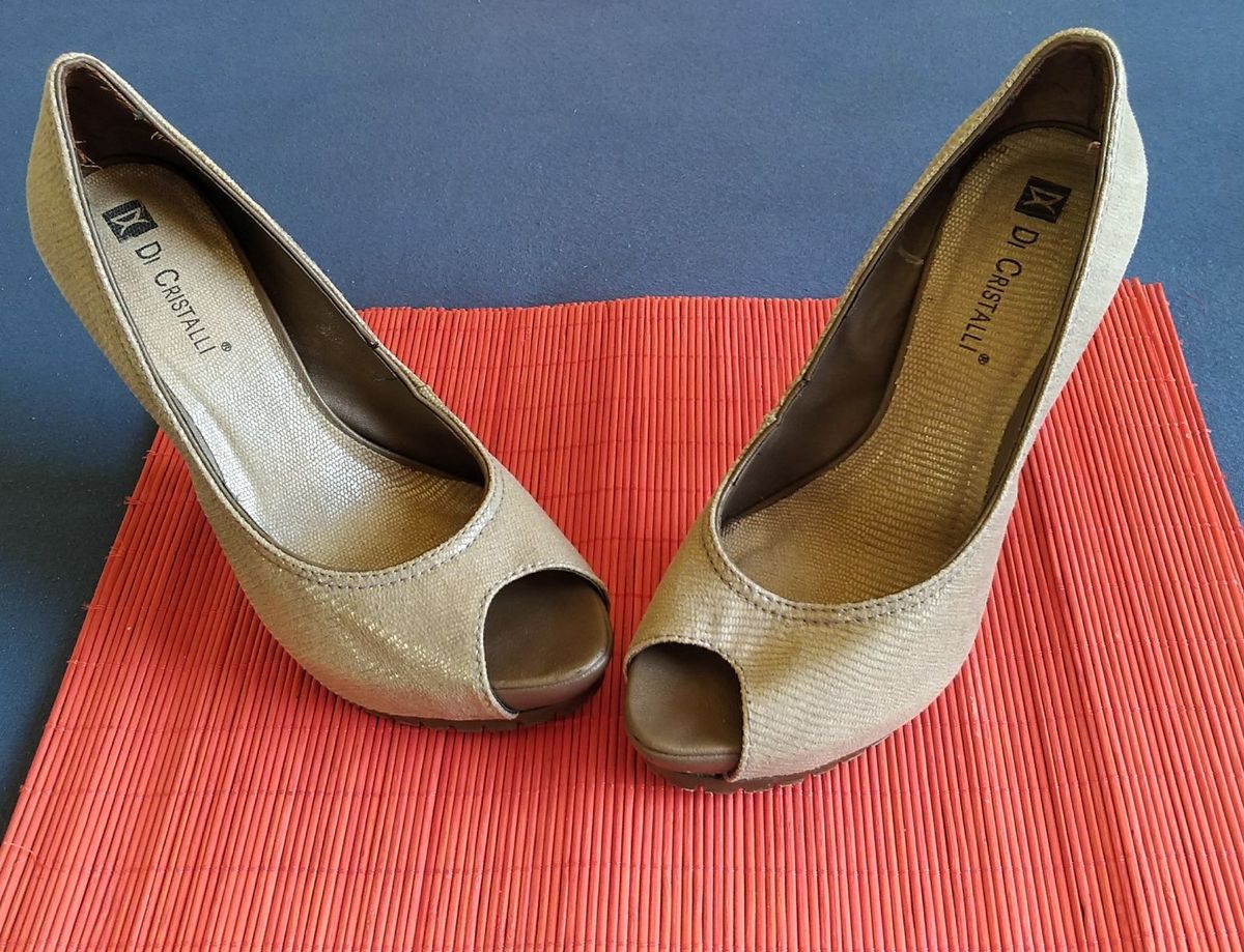 peep toe di cristalli