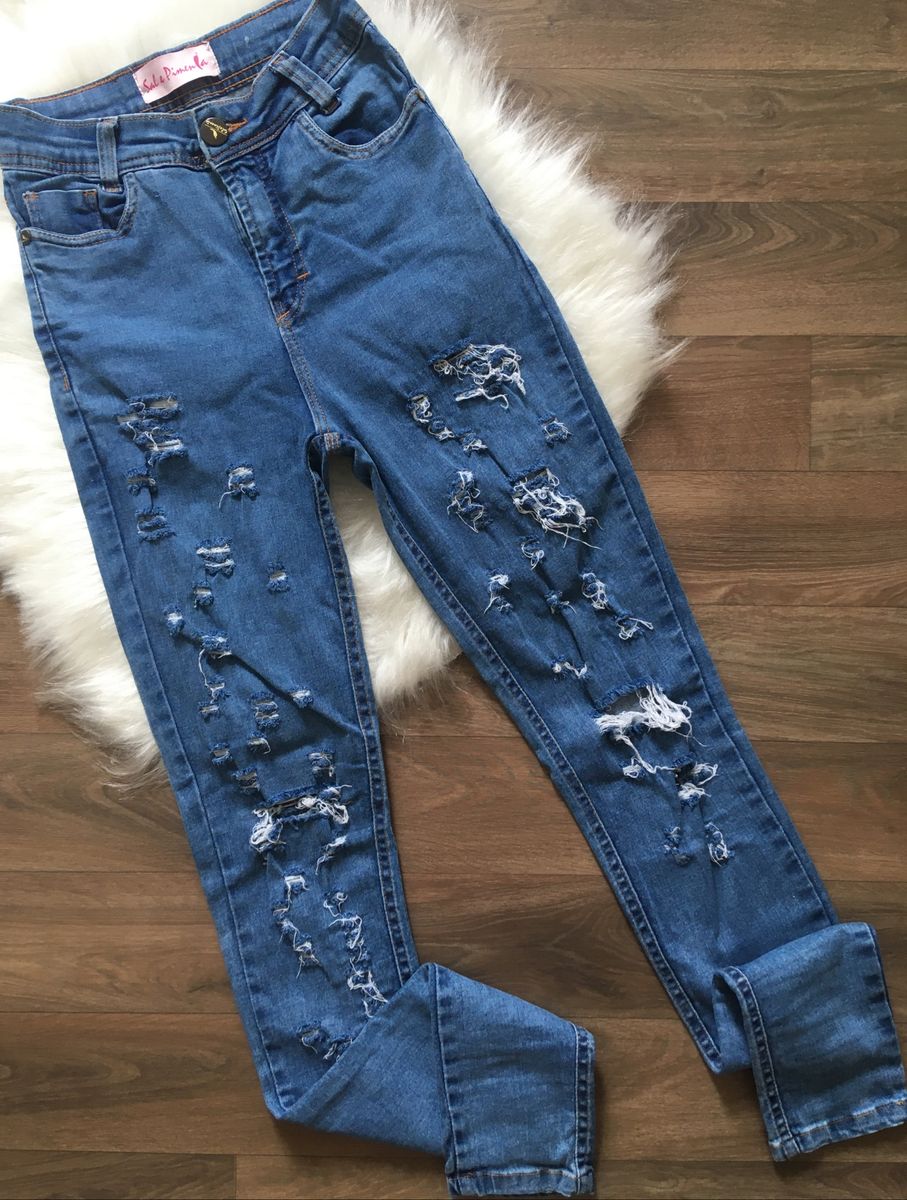 calça flare sal e pimenta