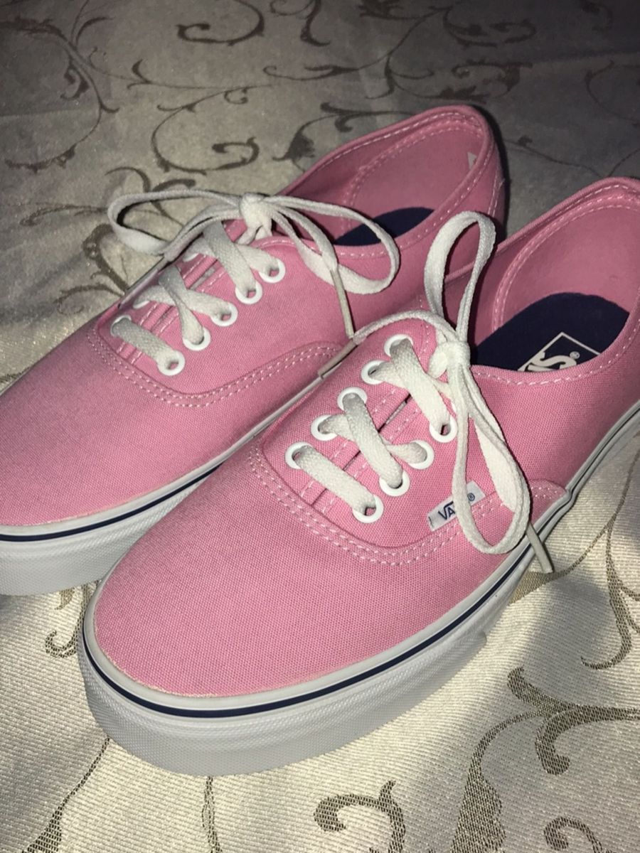 tenis vans rosa couro