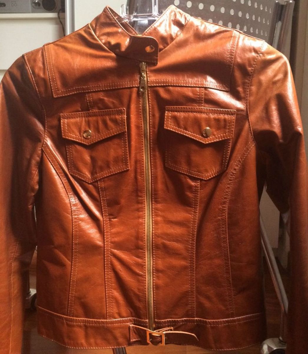 jaqueta de couro forum feminina