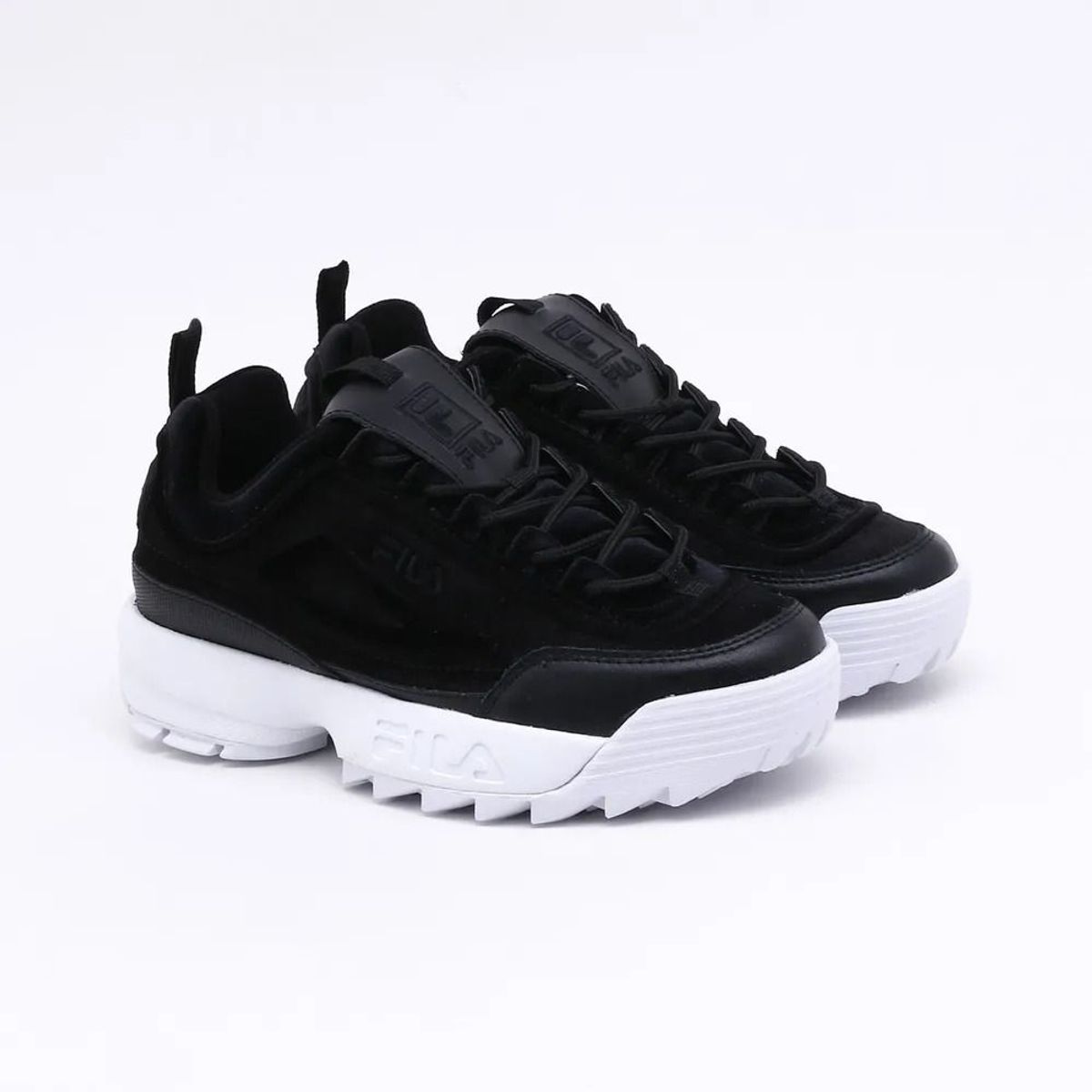 fila disruptor preto camurça