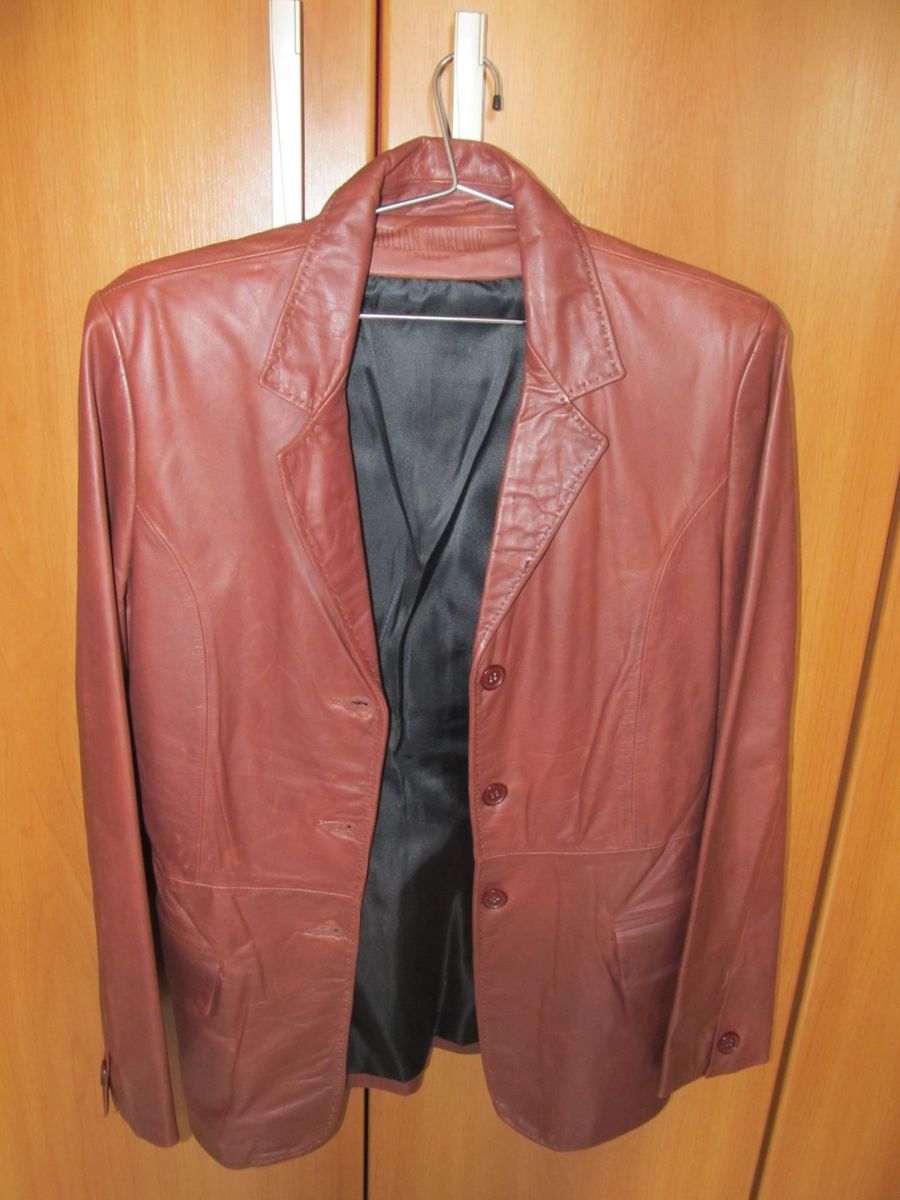 jaqueta de couro legitimo julian marcuir