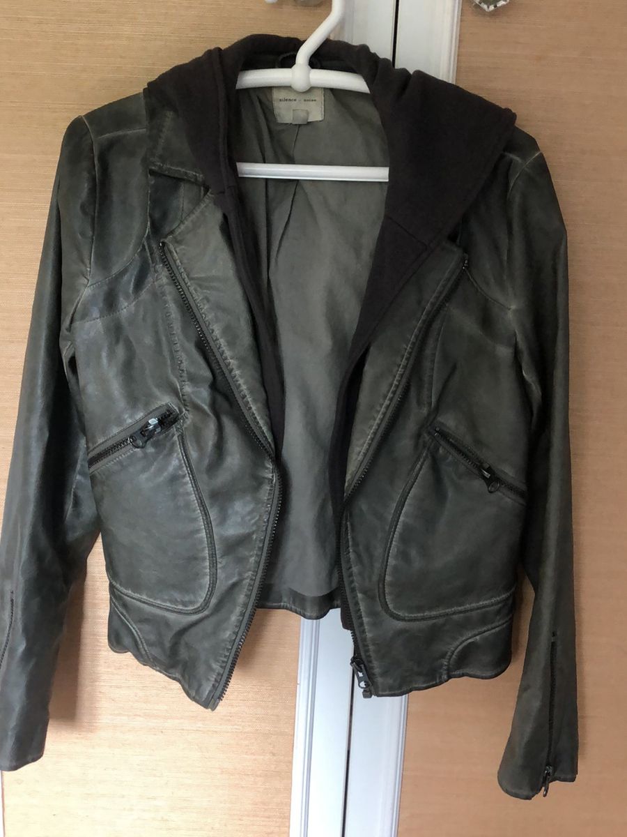 jaqueta militar de couro