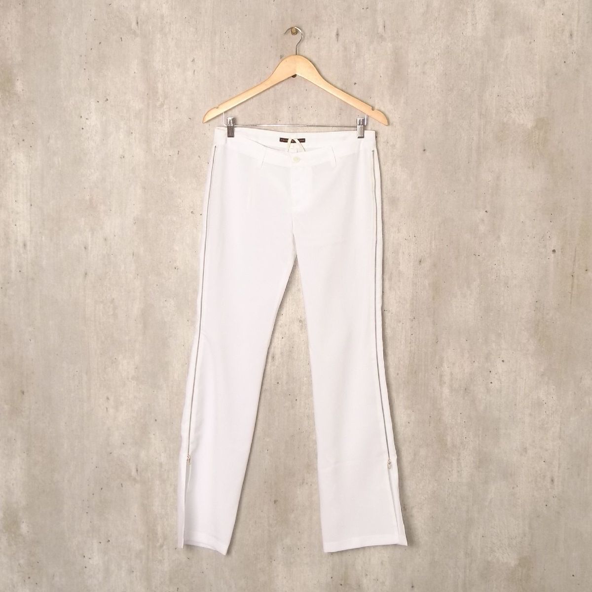 calça boot cut branca