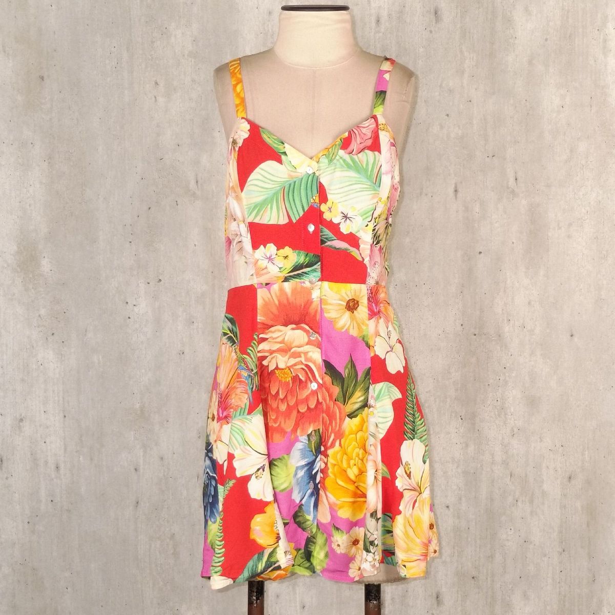 vestido maxi floral farm