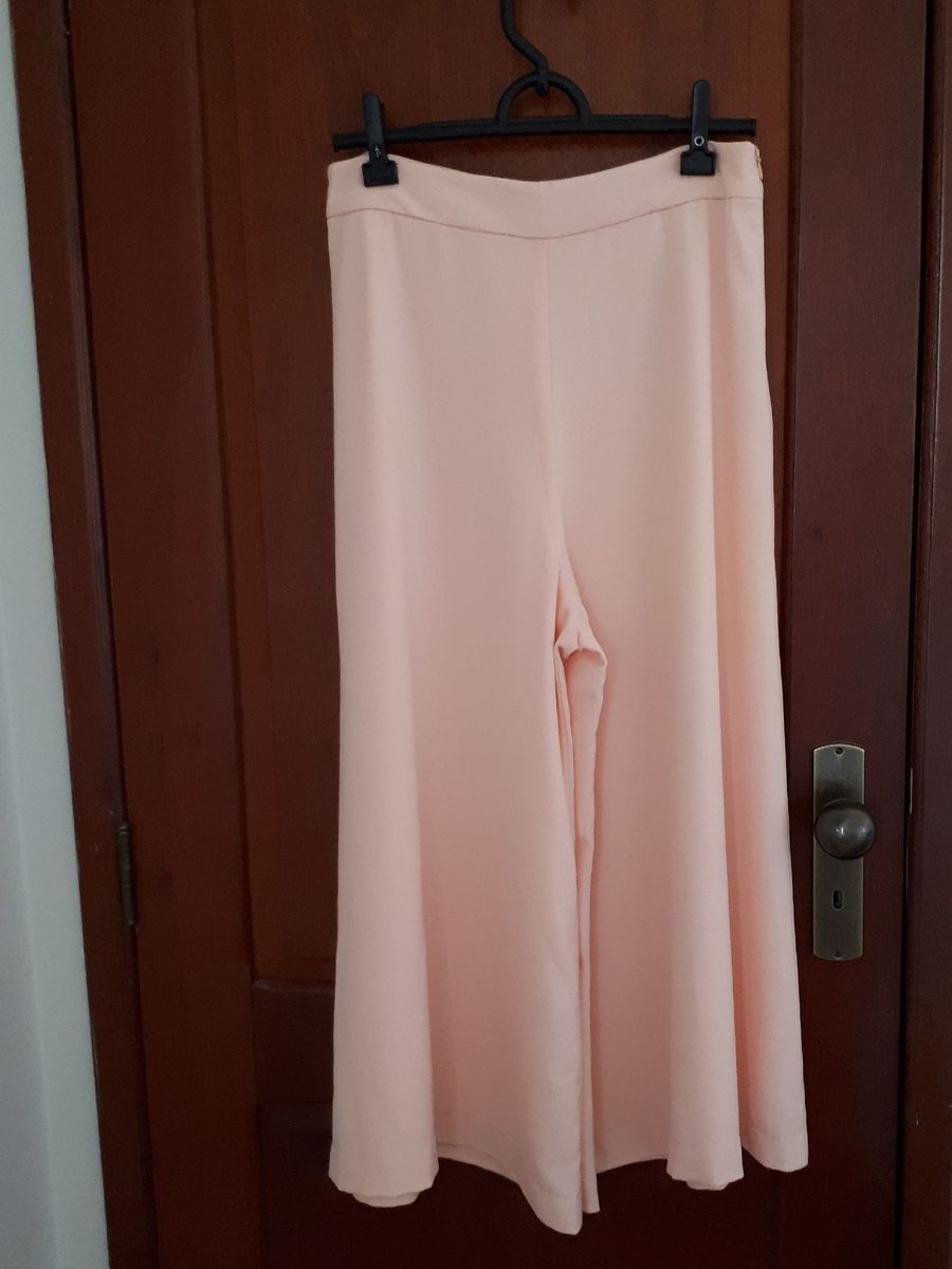 calça pantacourt rosa bebe