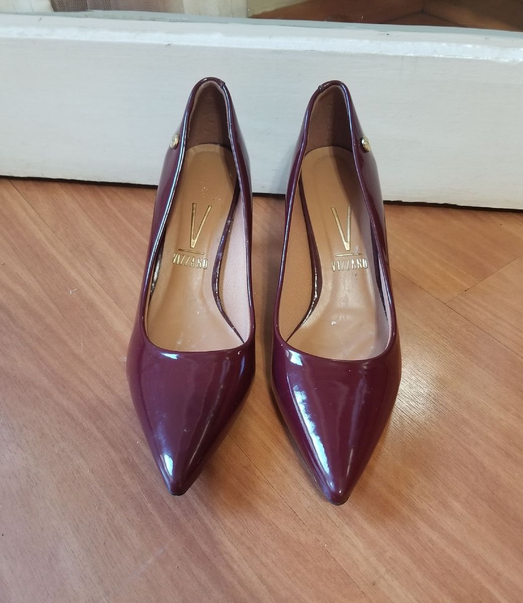 scarpin vizzano vinho salto baixo