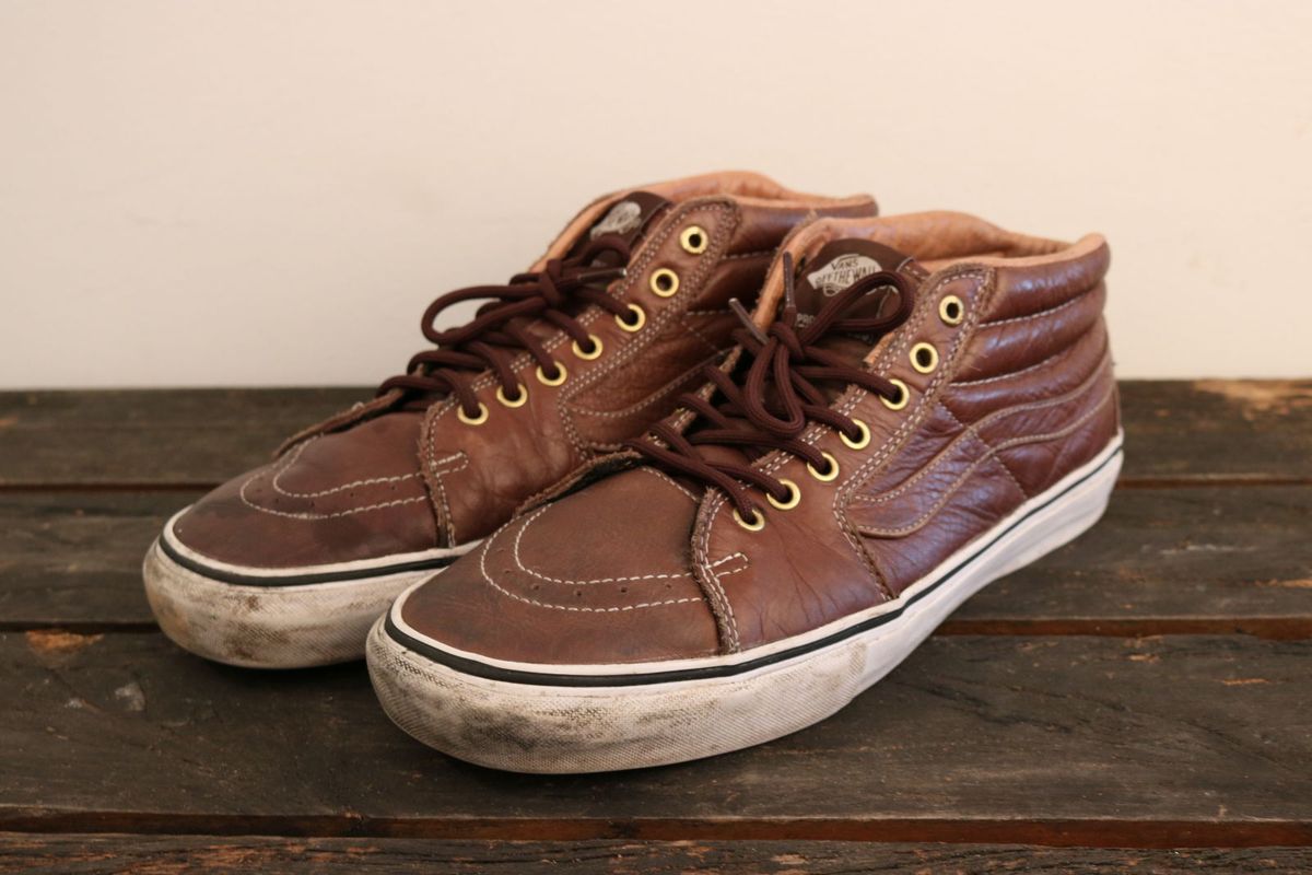 vans marrom cano alto