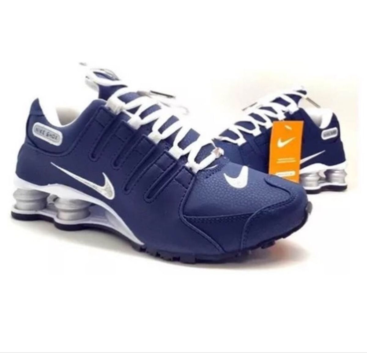 nike 4 molas azul e branco