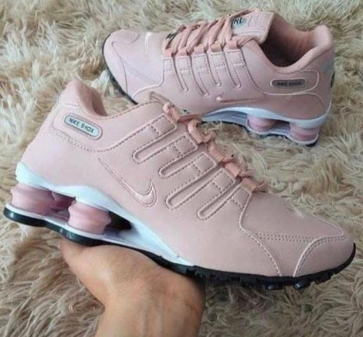 nike shox rosa claro