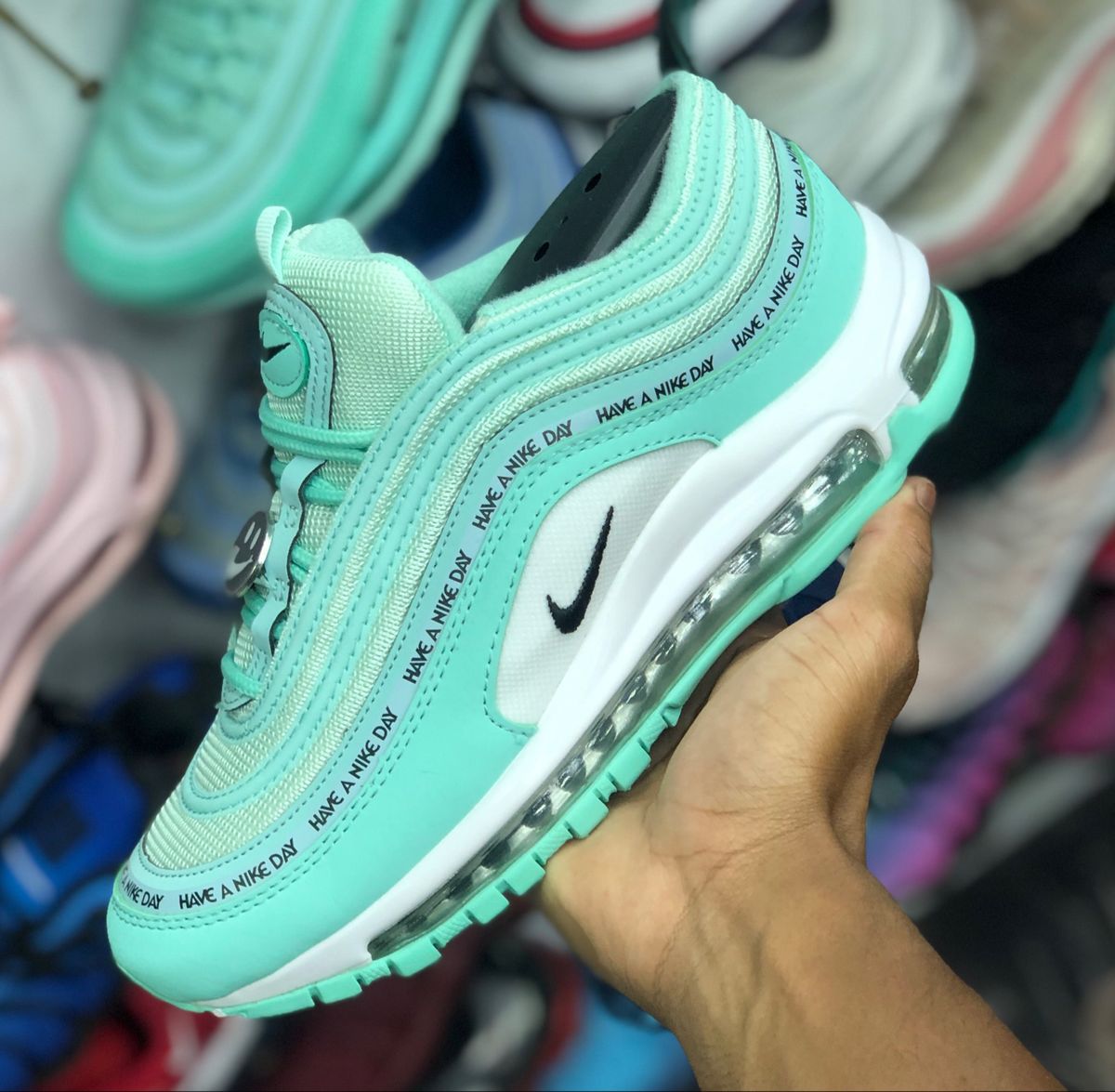 tenis nike air max 97 verde agua