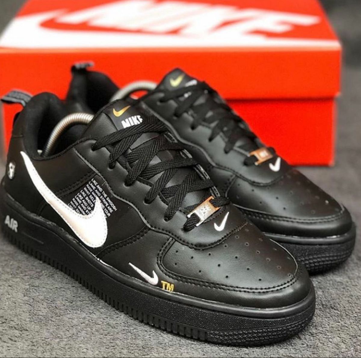 nike air force preto cano baixo