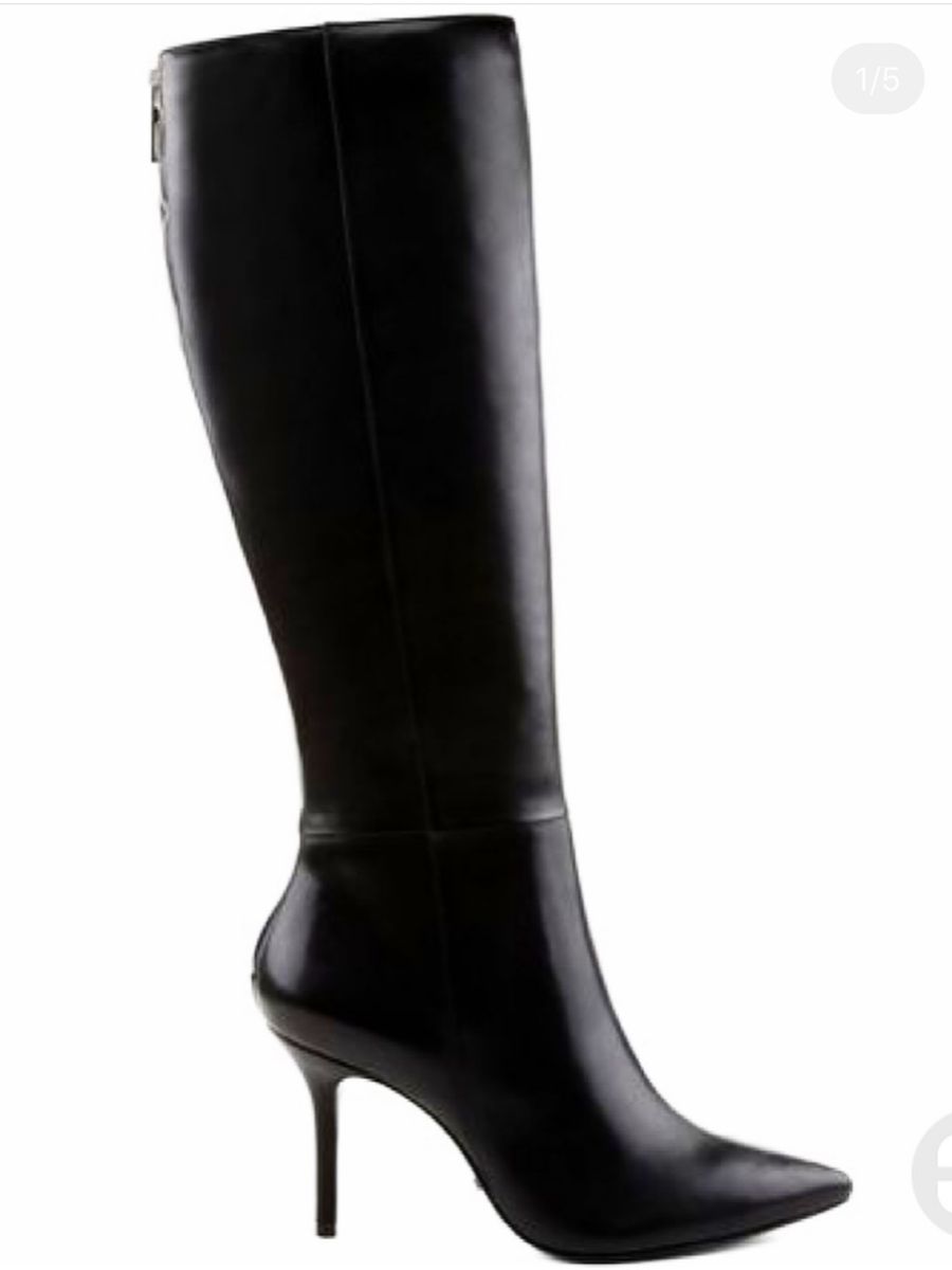 bota cano longo preta salto fino