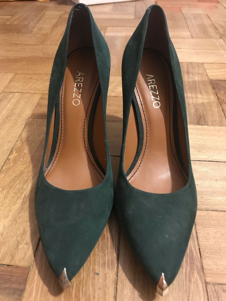 scarpin verde arezzo