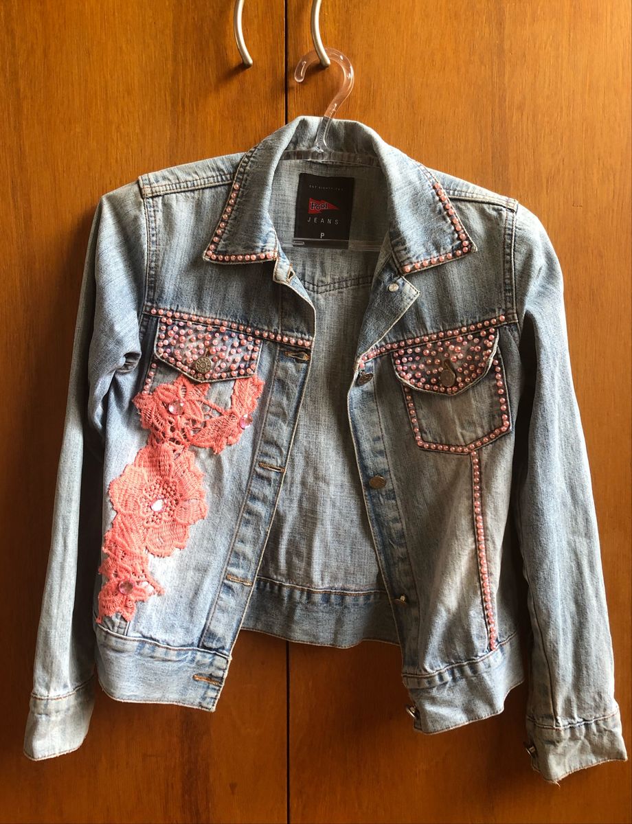 jaqueta jeans infantil customizada