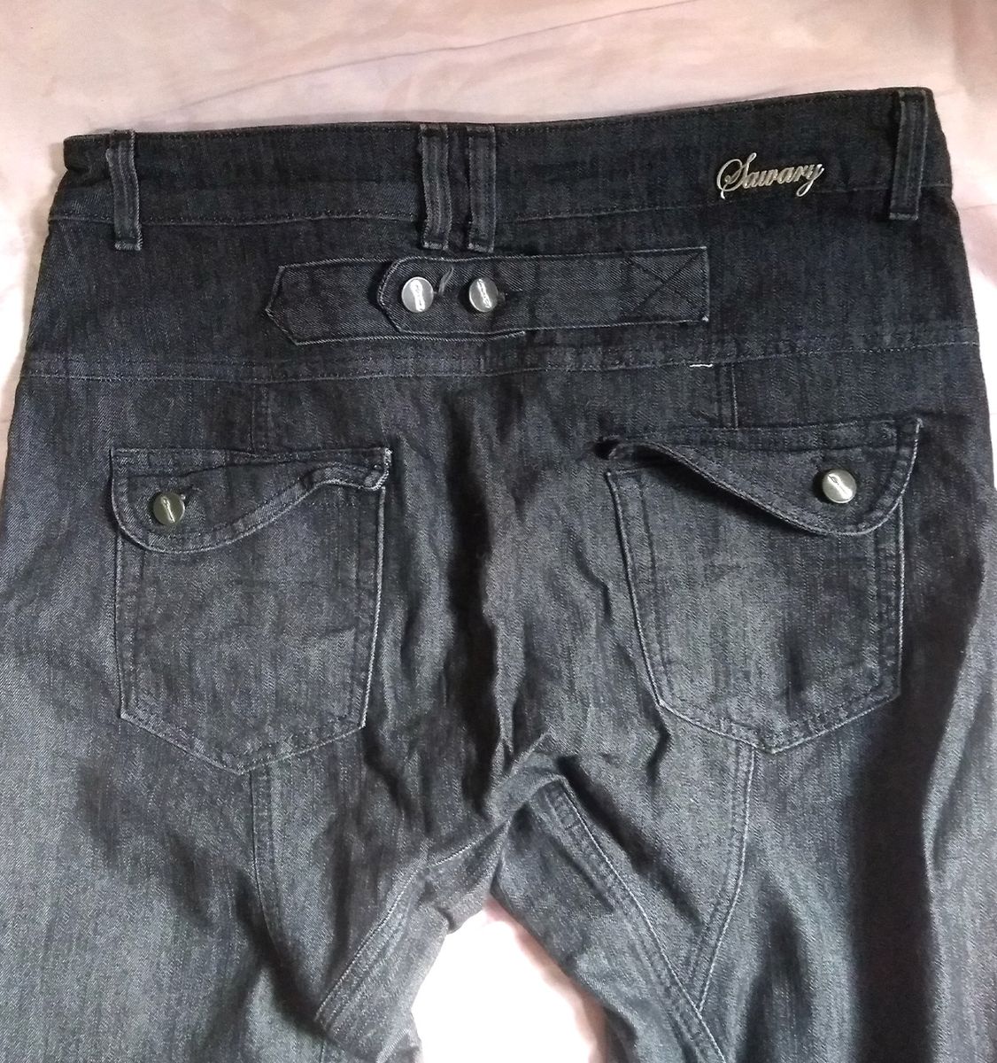 calça saruel feminina jeans sawary